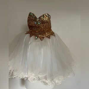 Dancing Queen Dress w/golden sequin embellishments Small S
